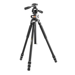 Vanguard Veo 3+ 263APS - Trípode de aluminio, rótula de 3 vías y columna descentrable