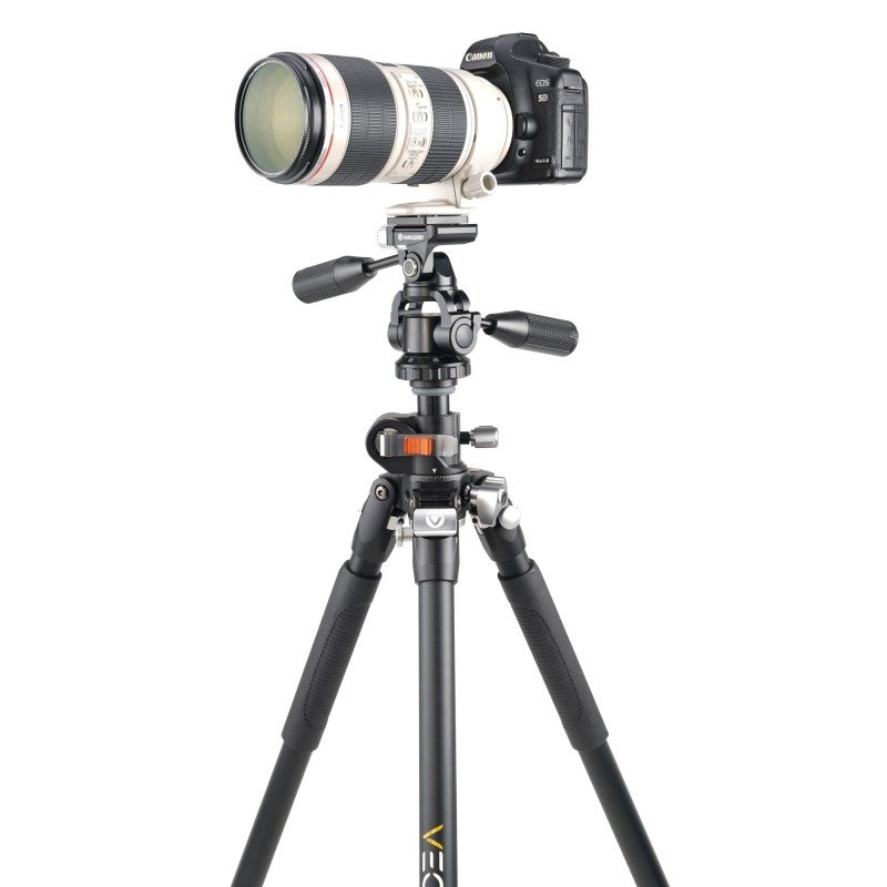 Vanguard Veo 3+ 263APS - Trípode de aluminio, rótula de 3 vías y columna descentrable