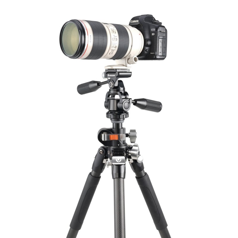 Vanguard Veo 3+ 263CPS - Trípode de fibra de carbono, rótula de 3 vías y columna descentrable