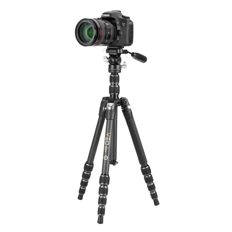 Vanguard Veo 3T 235CP - Trípode de viaje de carbono, rótula de paneo