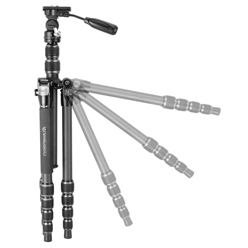 Vanguard Veo 3T 265HCP - Trípode de viaje de carbono, rótula de paneo